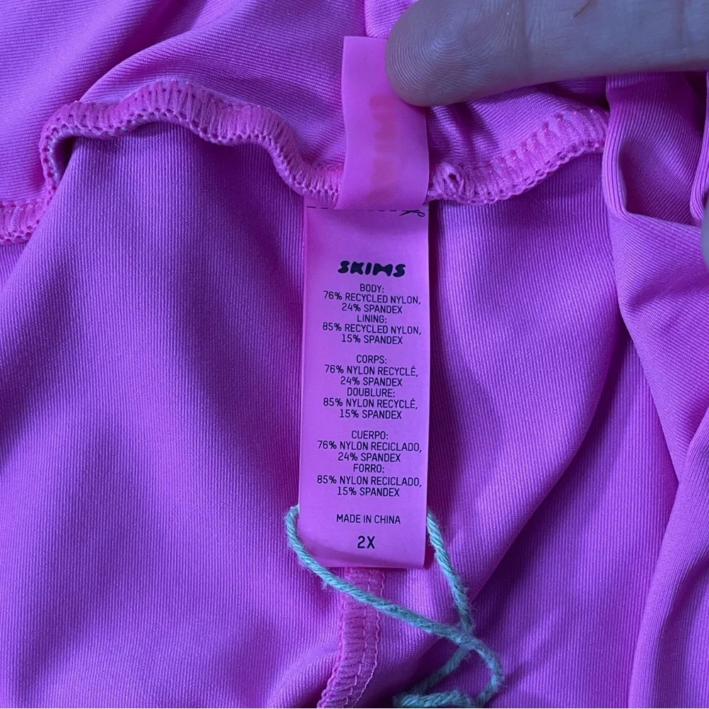 SKIMS Swim Sarong Maxi Skirt Bright Taffy Pink Cover-Up Size 2X💛🎀